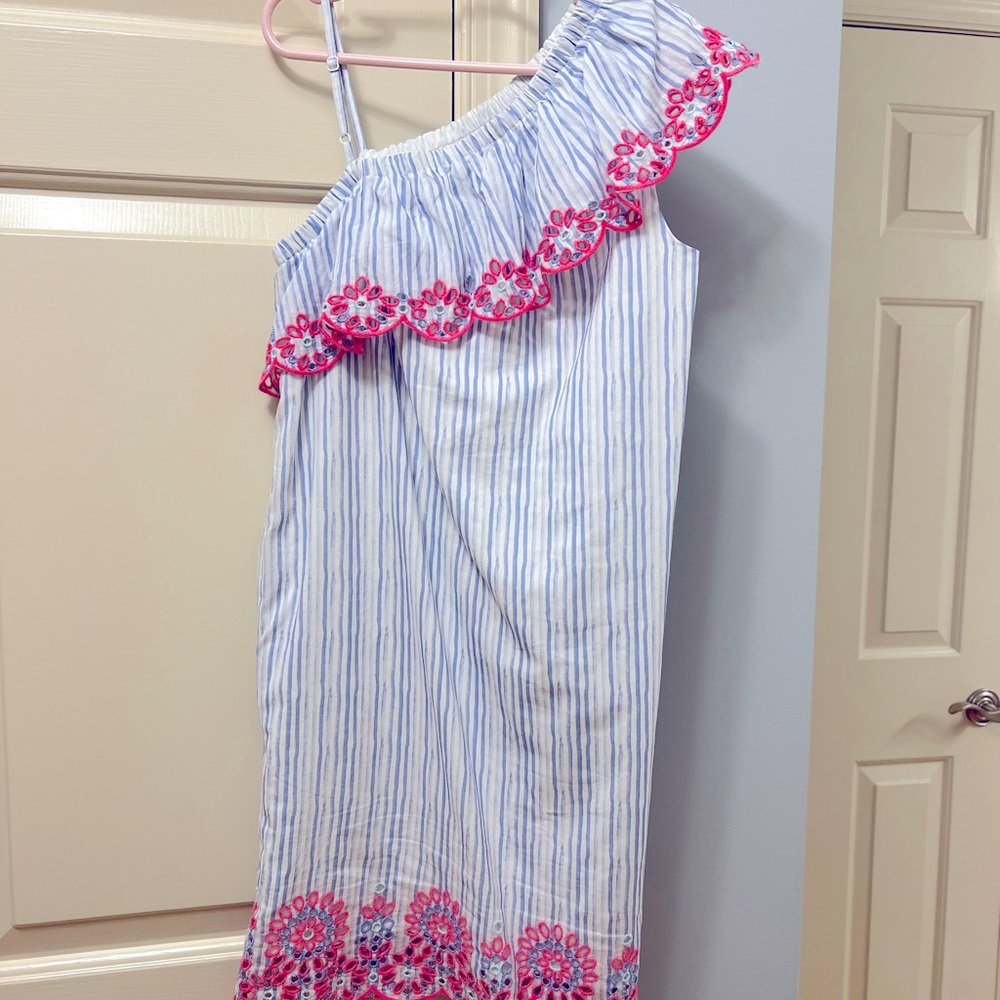 Vineyard Vines One Shoulder Embroidered dress